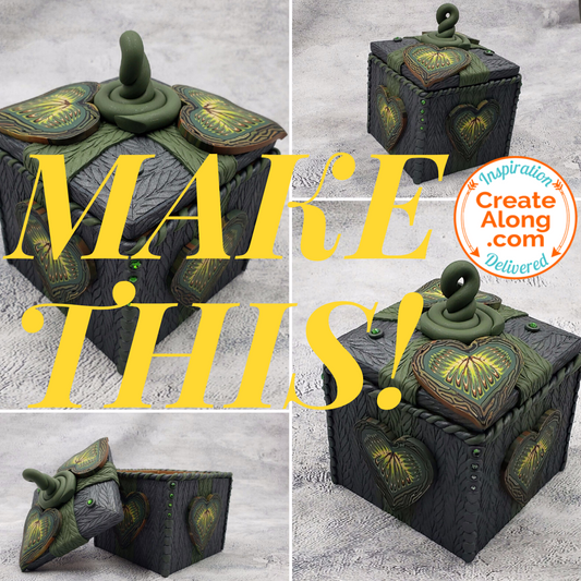 How to Cover a Wooden Box With Polymer Clay - Make a Woodland Keepsake Box