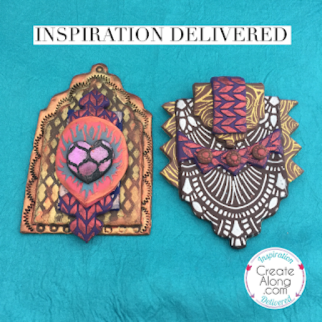 Polymer Clay Shrine Inspiration and Embossed design