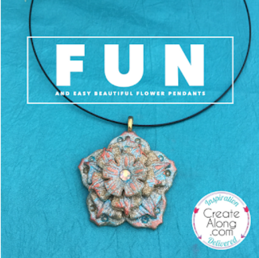 Easy Polymer Clay Pointed Flower Pendants