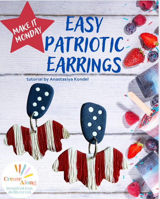 Easy Patriotic Polymer Clay Earrings YOU can make today!