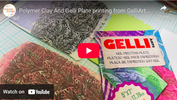 Gelli Plate monoprinting on polymer clay