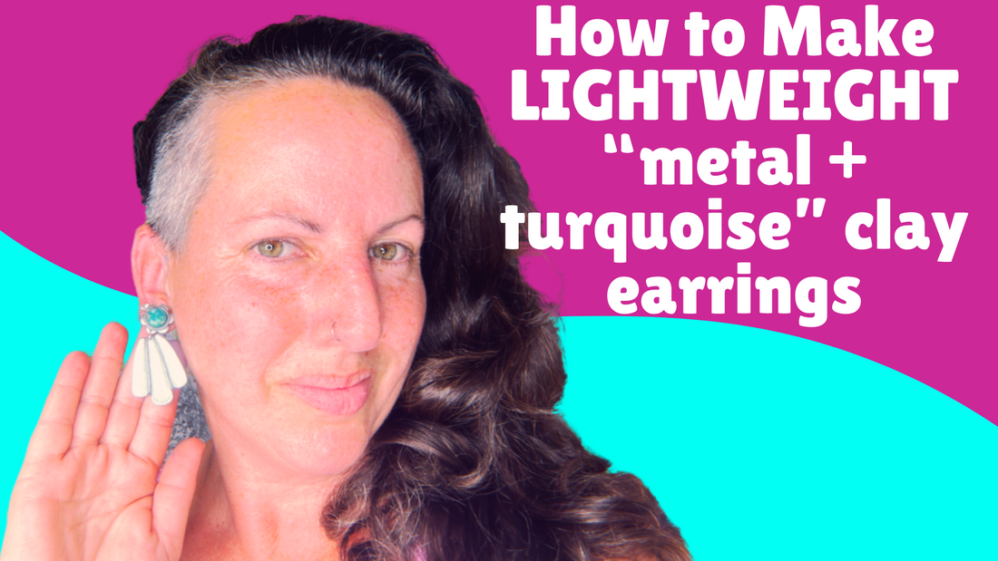 How to Make Lightweight Polymer Clay Earrings That Look Like Real Turquoise and Metal