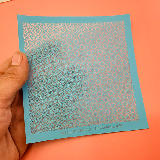 Norwegian Knit Silkscreen for Polymer Clay and Mixed Media Christmas