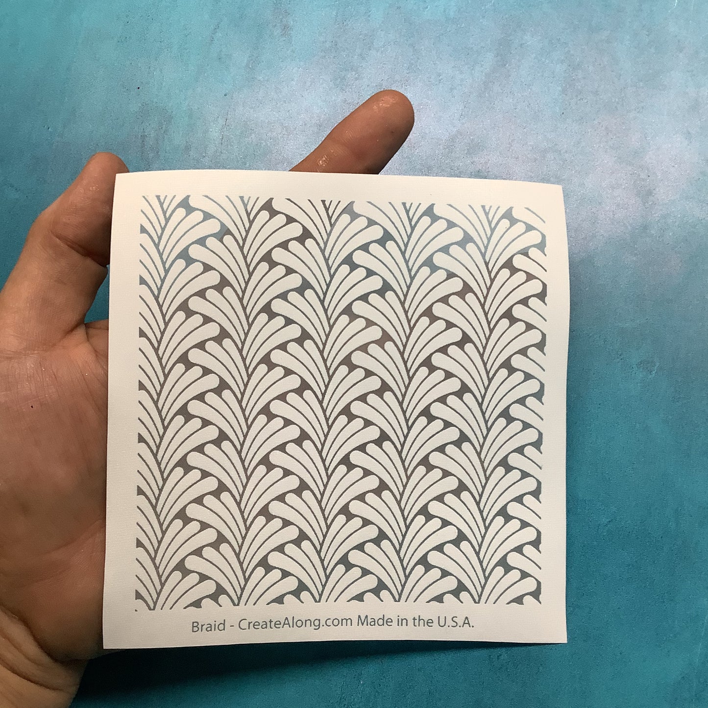 Braid Silkscreen for Polymer Clay and Mixed Media