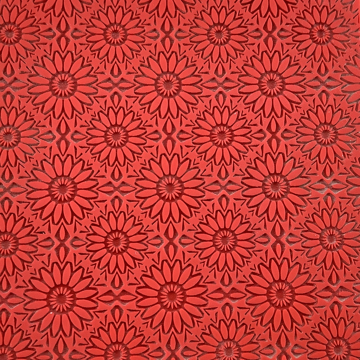 Sunflower Rubber Stamp Texture Sheet Mat for polymer clay metal clay mixed media art