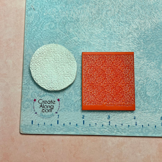 Black Eyed Susan Rubber Stamp Texture Sheet Mat for polymer clay metal clay mixed media art