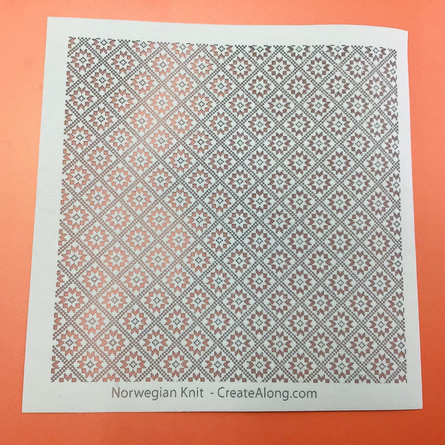 Norwegian Knit Silkscreen for Polymer Clay and Mixed Media Christmas