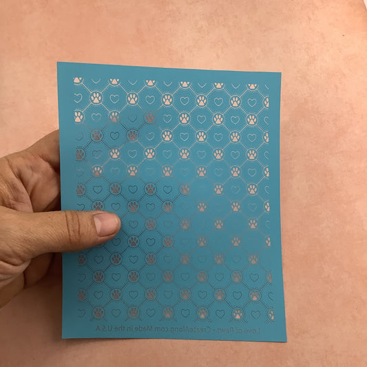 Love Of Paws Dog Cat Pet Polymer clay Silkscreen stencil