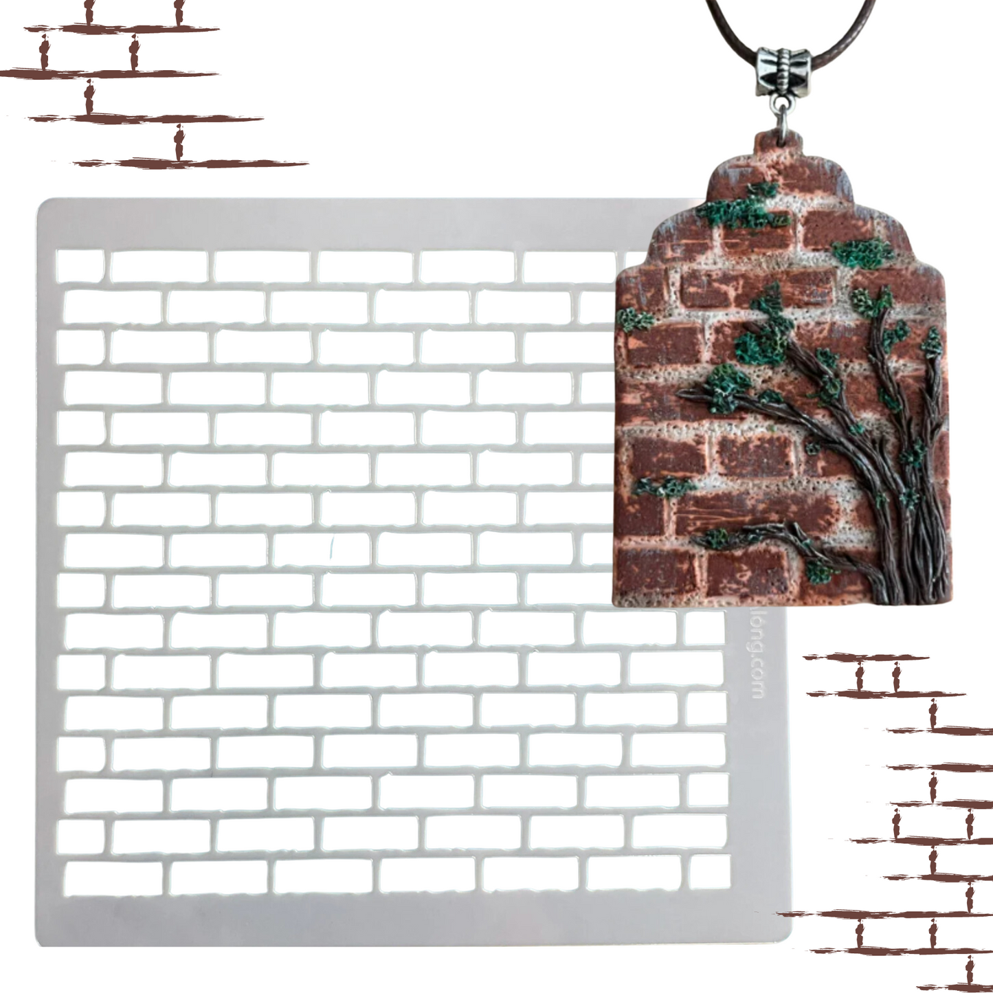 Tiny Bricks Mylar Stencil Texture Sheet