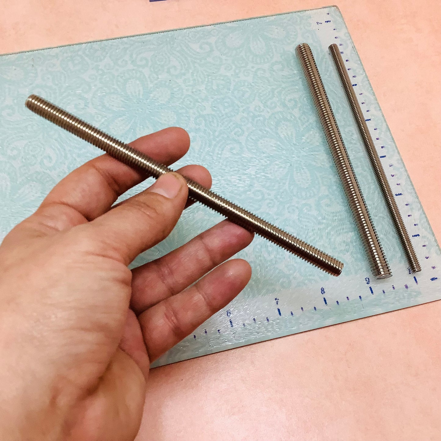 Metal Rods Set of 3 threaded Tools for polymer clay sculpting and texture wand