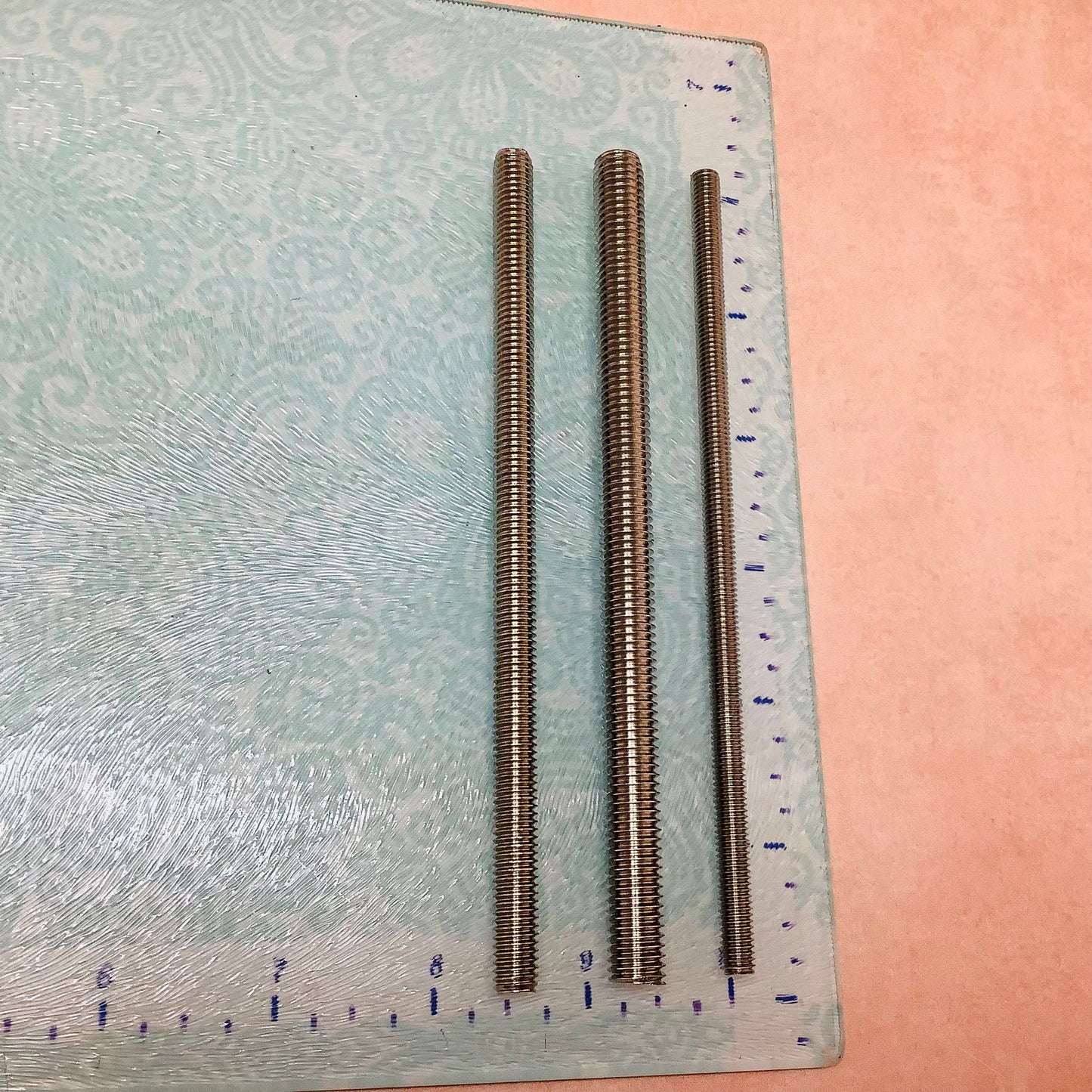 Metal Rods Set of 3 threaded Tools for polymer clay sculpting and texture wand