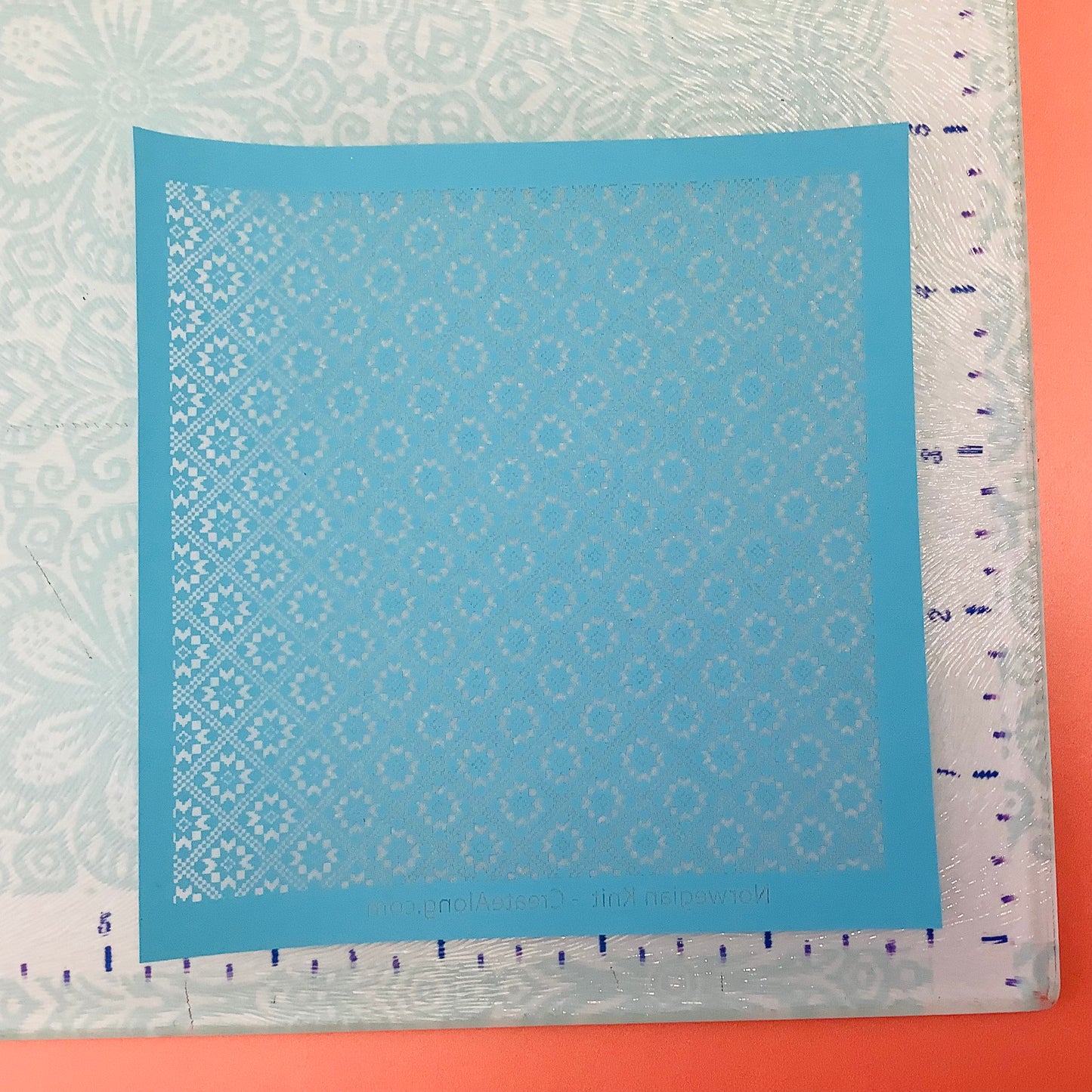 Norwegian Knit Silkscreen for Polymer Clay and Mixed Media Christmas