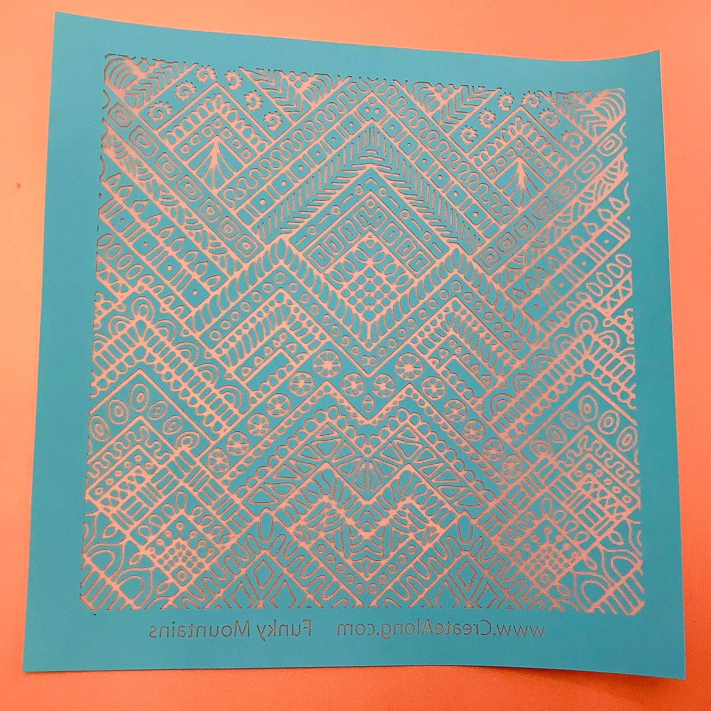 Funky Mountain Silkscreen for Polymer Clay and Mixed Media