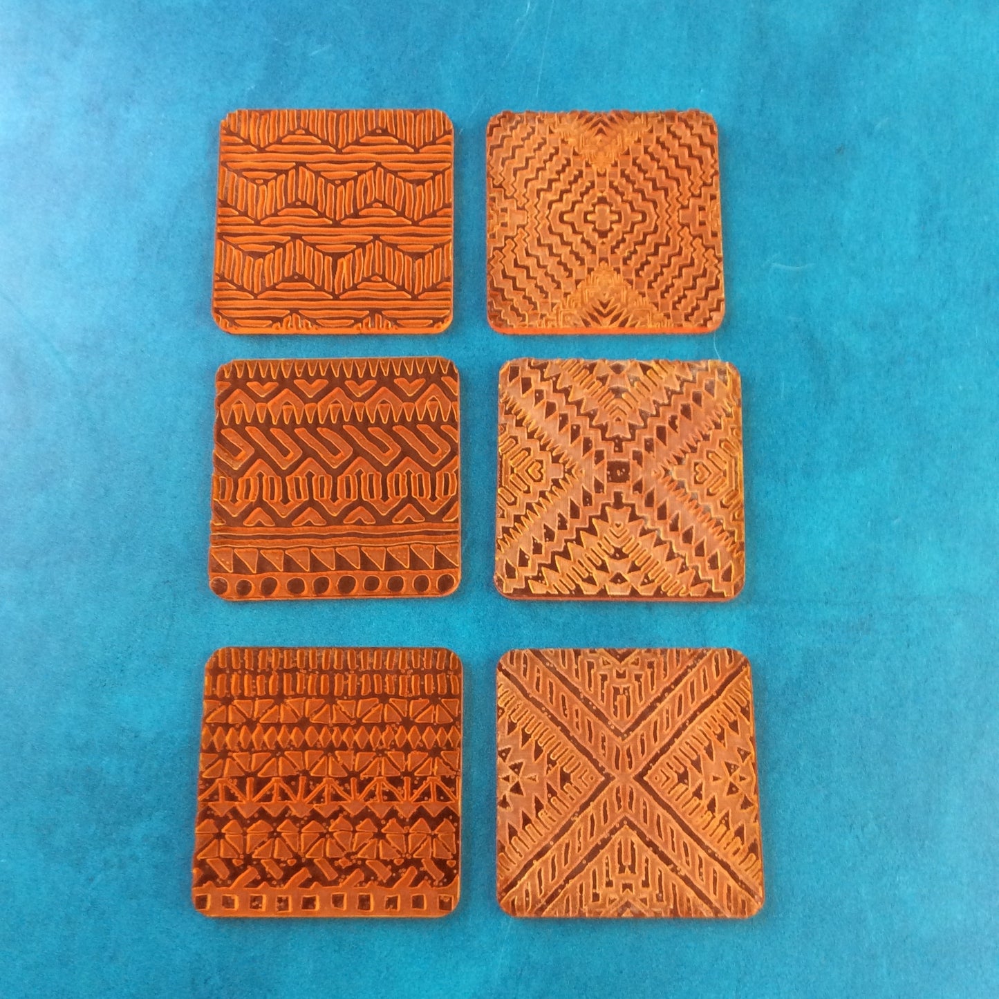 Tribal Vibes Deco Disc Tiles Stamp and Texture Pattern Designs for polymer clay