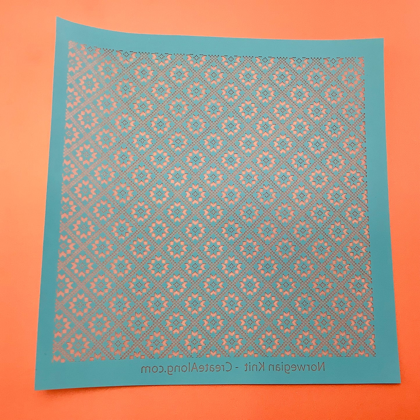 Norwegian Knit Silkscreen for Polymer Clay and Mixed Media Christmas