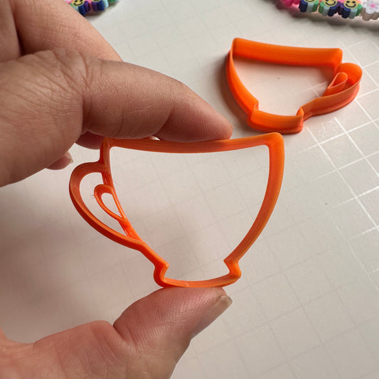 Polymer Clay Mirrored Cutter Set – Teacups | DIY Clay Earrings & Charms
