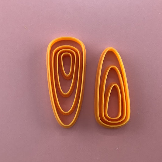 Broad Drop basics polymer clay cutter set of 7 collar