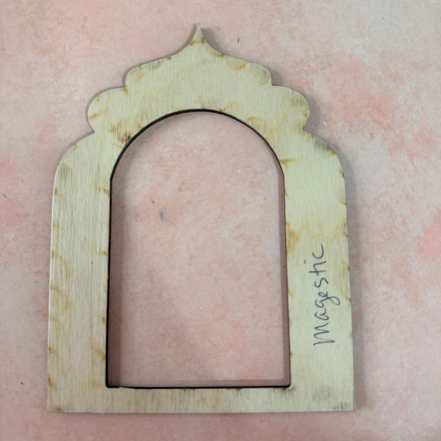 Wood Shrine Niche for mixed media polymer clay