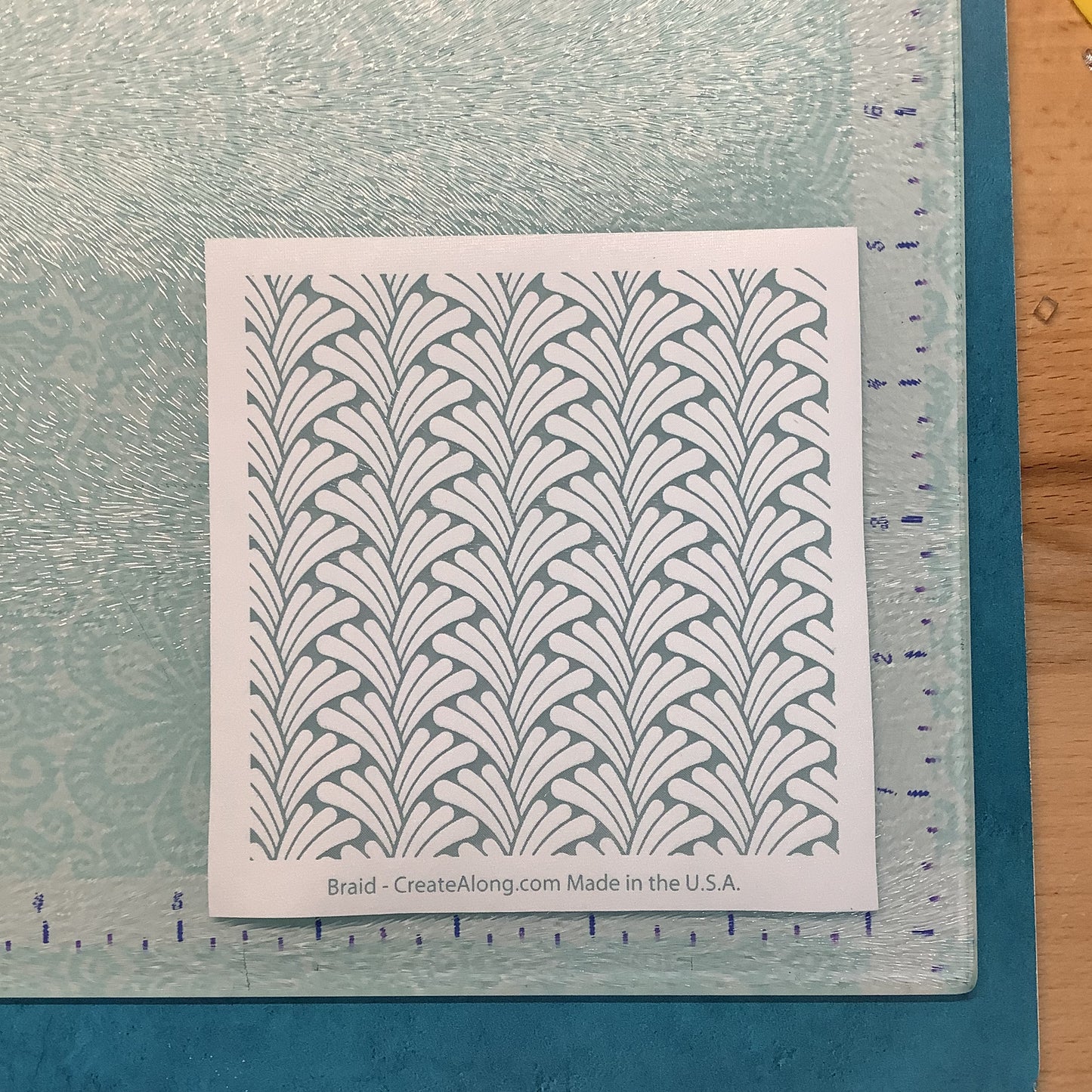 Braid Silkscreen for Polymer Clay and Mixed Media