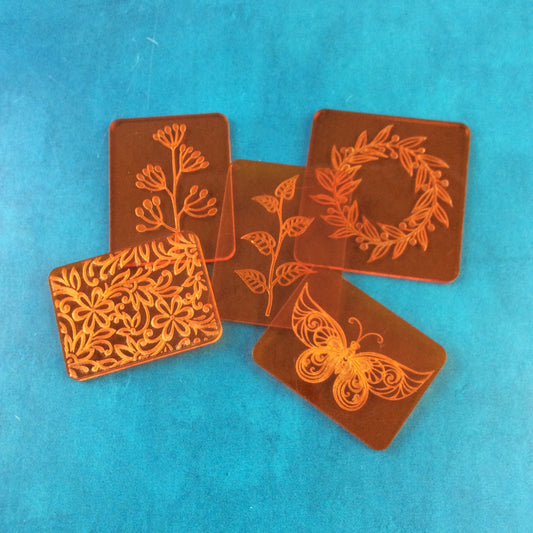 Garden Vibes Deco Disc Stamp and Texture Pattern Designs for polymer clay