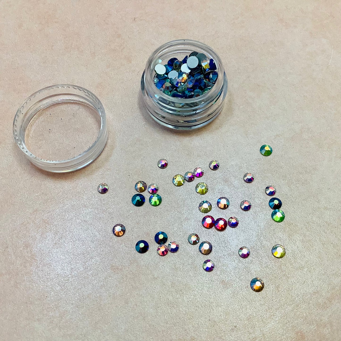 Crystal Rhinestone multi size Hot Fix bake-able glue heat set embellishment