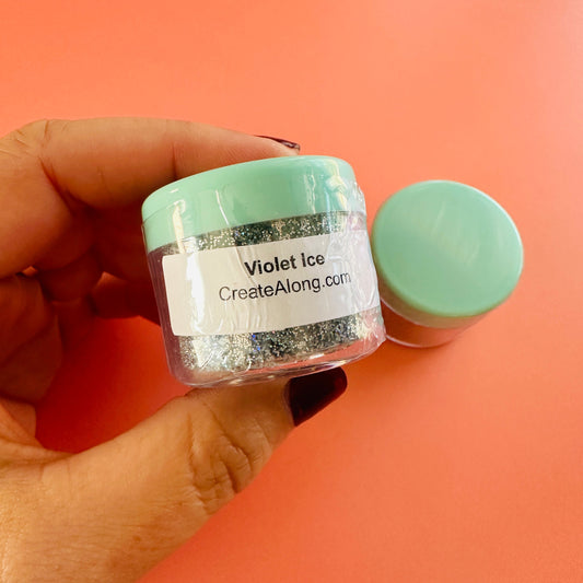 Violet Ice UF Superfine silver purple holographic Glitter 20 gram Jar resin clay and solvent safe