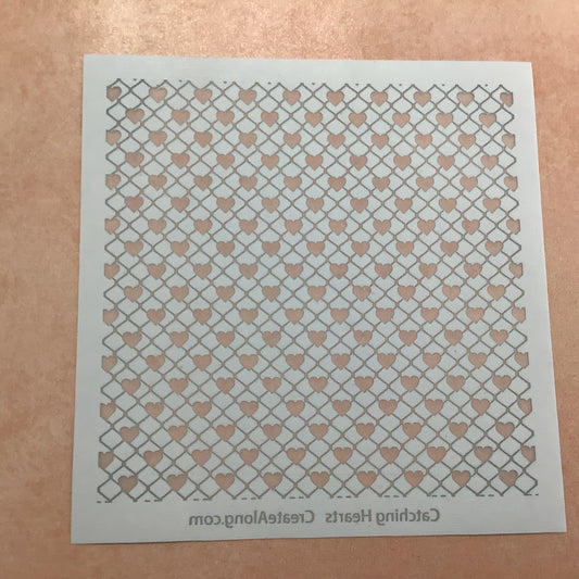 Catching Hearts Valentines day Silkscreen Stencil Crafting, Polymer Clay, Art Jewelry, and Mixed Media - Create Along