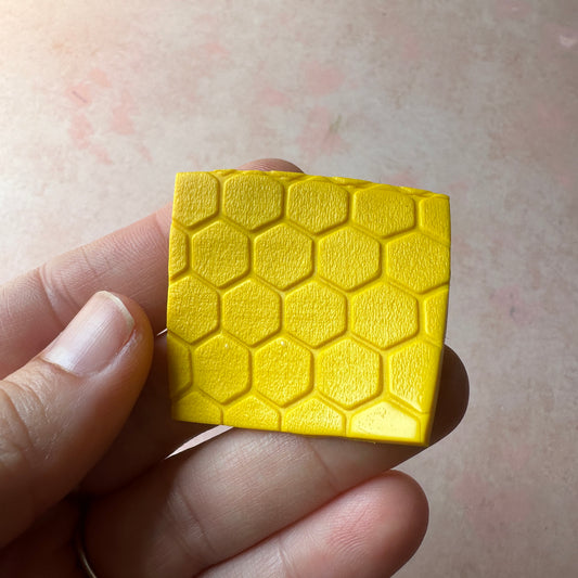 Honey Comb Innie rubber stamp deco element small stamps for polymer clay and crafts