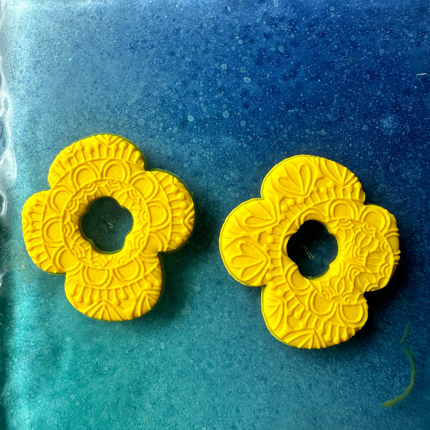 Mandala 23 rubber stamp deco element small stamps for polymer clay and crafts