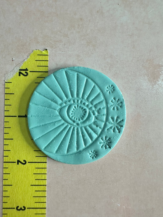 Starlit Mystical Eye with Moon & Stars Clay Cutter – 2" Round