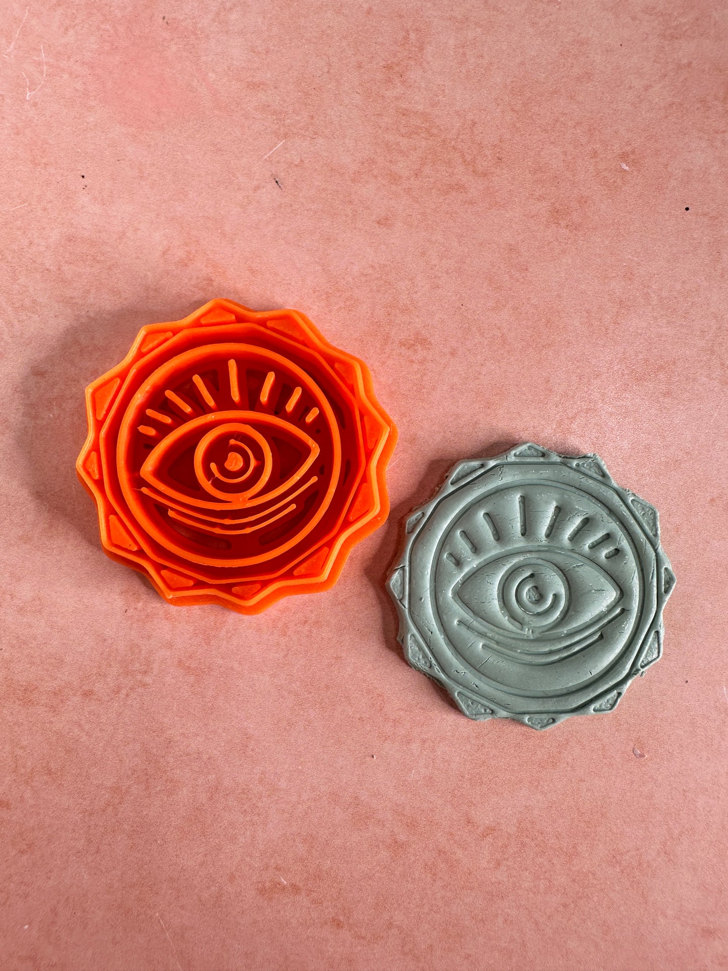 All-Seeing Sun Clay cutter with details