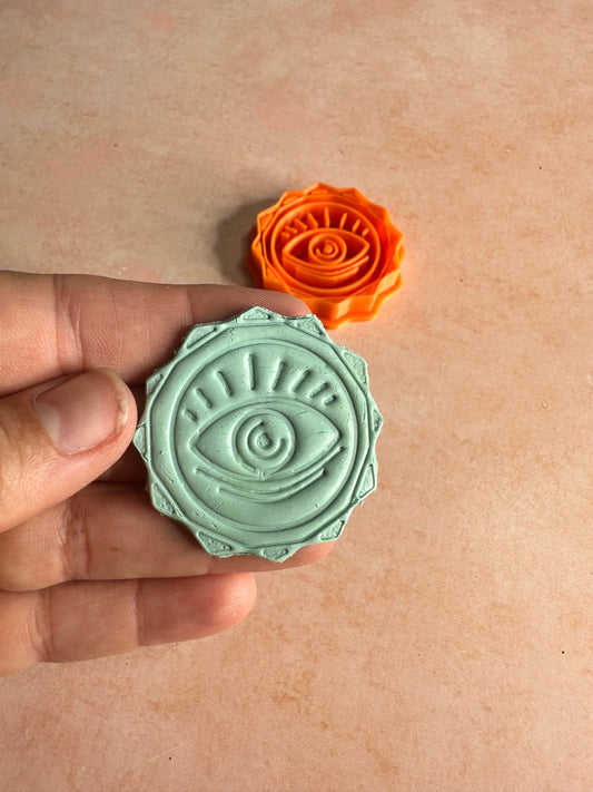 All-Seeing Sun Clay cutter with details