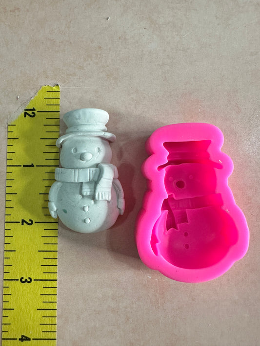 Snowman clay mold Christmas Winter crafting