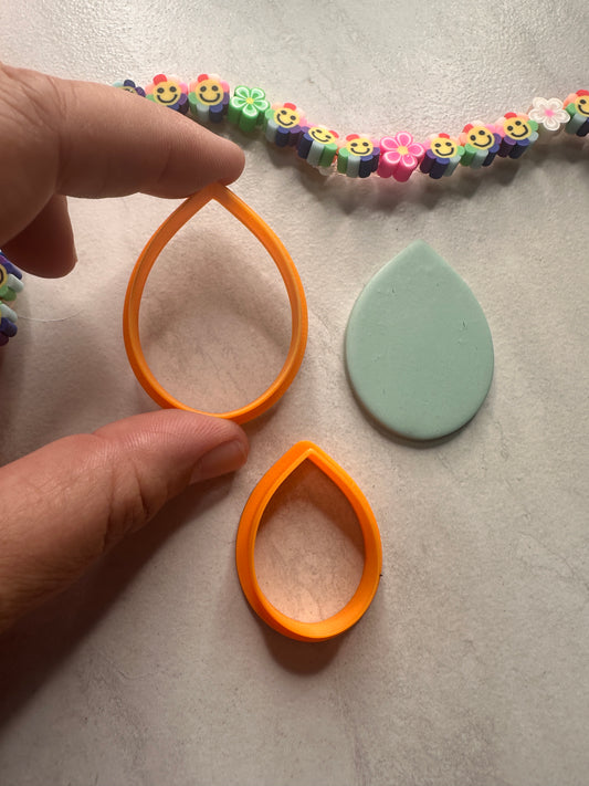 Earring Basics Classic Teardrop Rounded polymer clay cutter