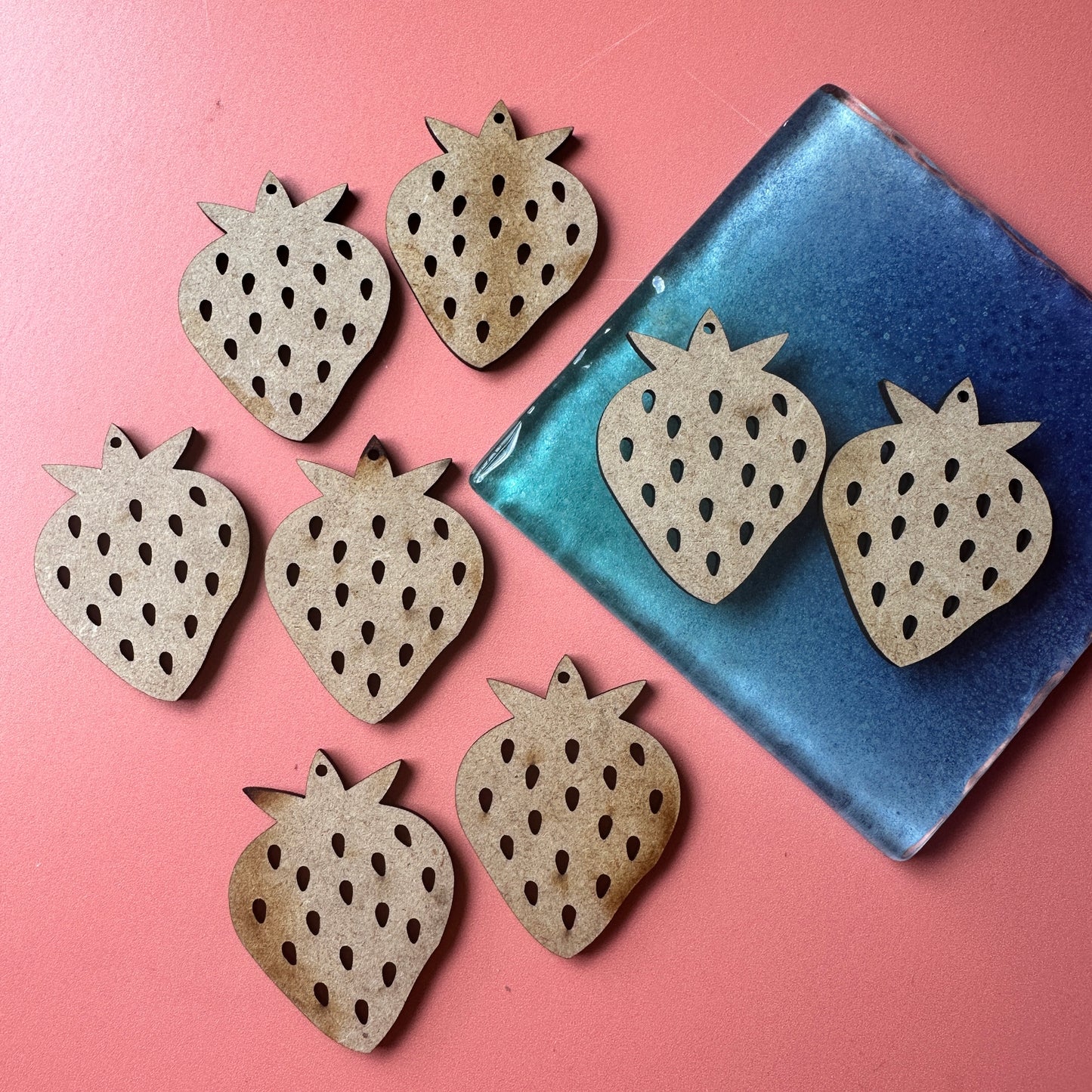 Strawberries 4 pairs Earring Components mix and match