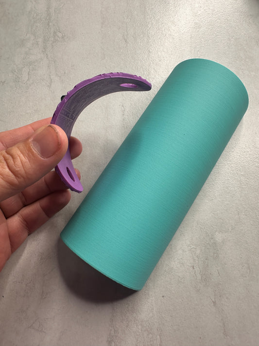 Bake-able Half Pipe Hair Clip Barrette bracelet bead polymer clay shaping tool