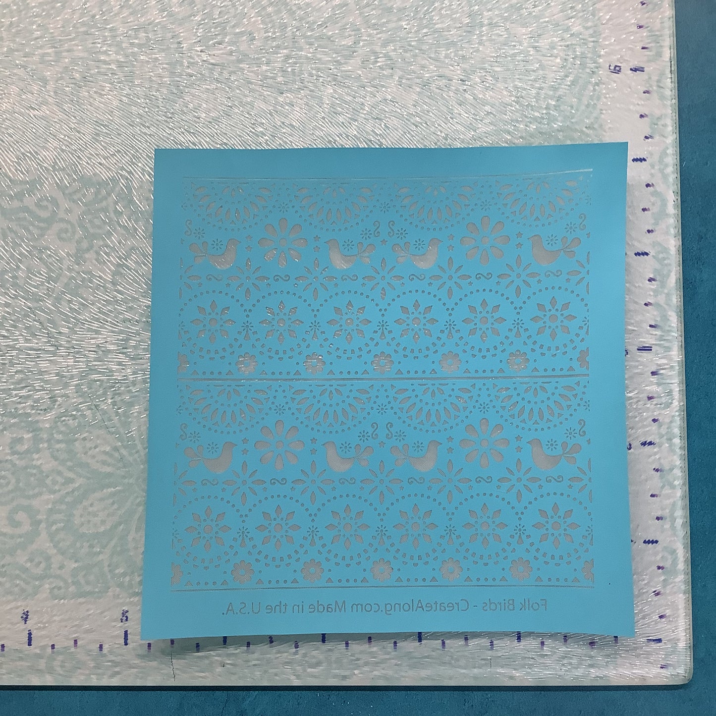 Folk Bird Flower floral folk art Summer Spring Silk screen