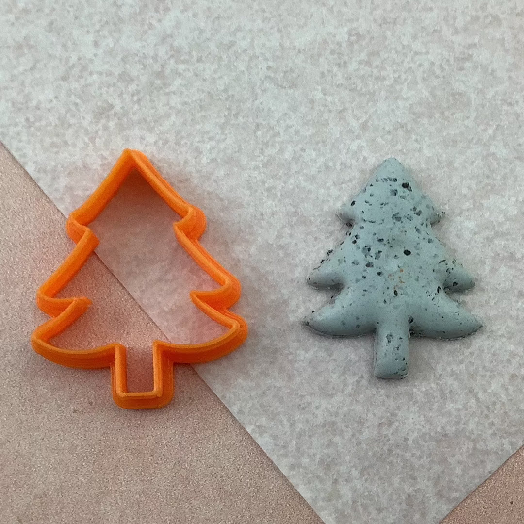 Classic Christmas Tree polymer clay cutter | tree clay earring cutter