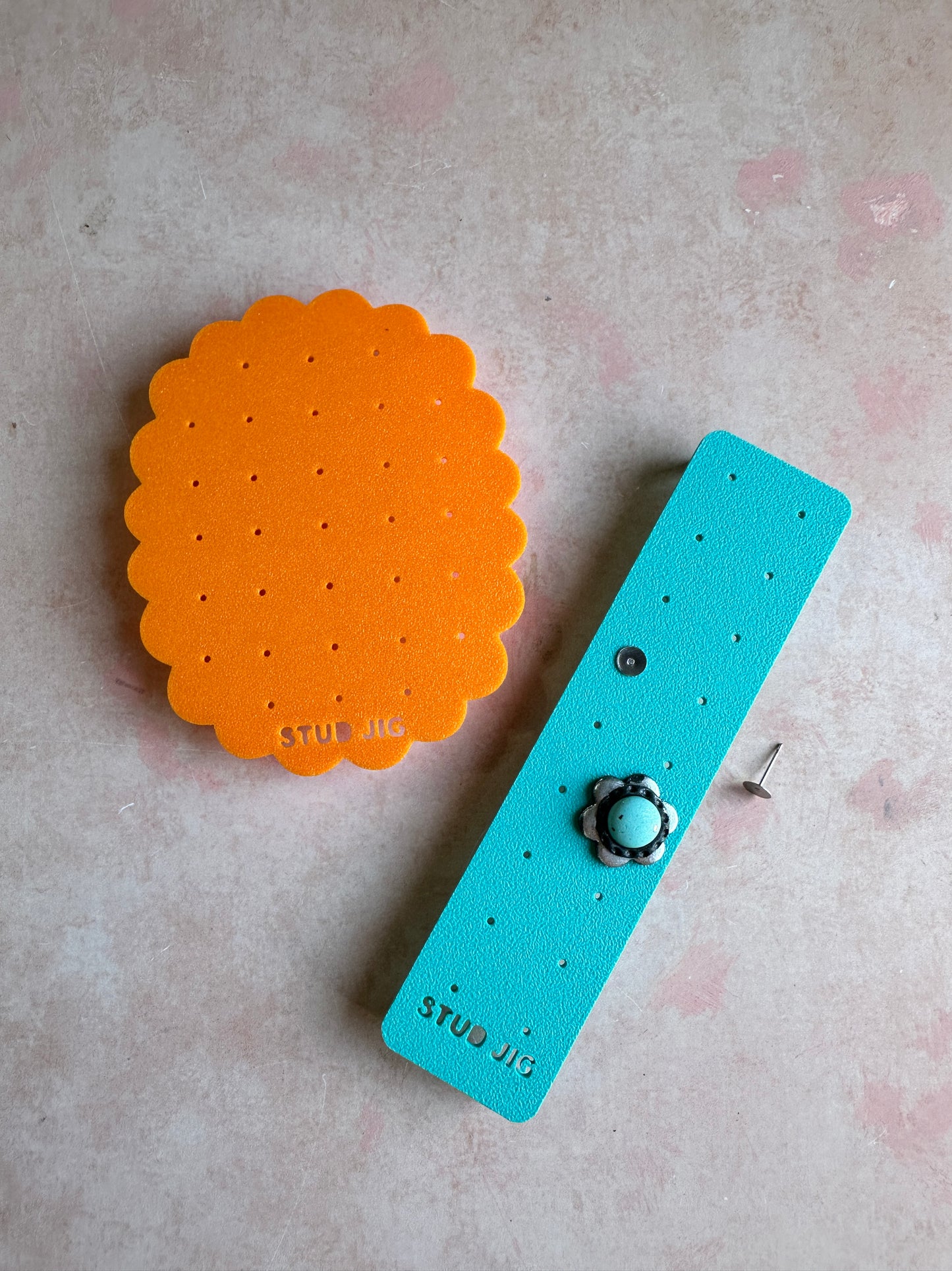 Stud earring jig finishing UV resin sealer tool support polymer clay