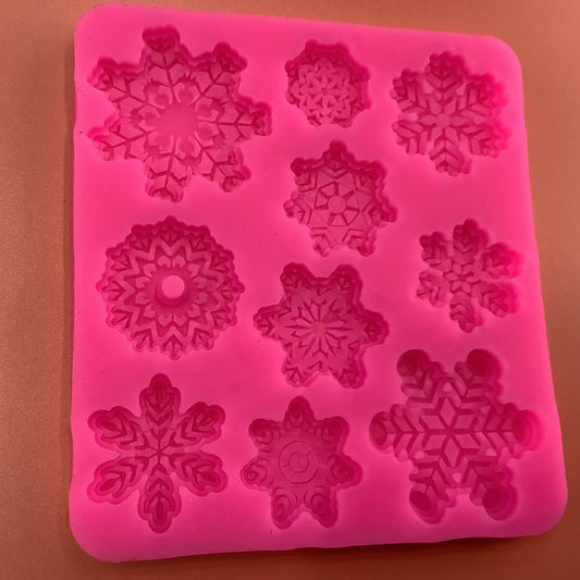Snowflakes Silicone Mold for clay