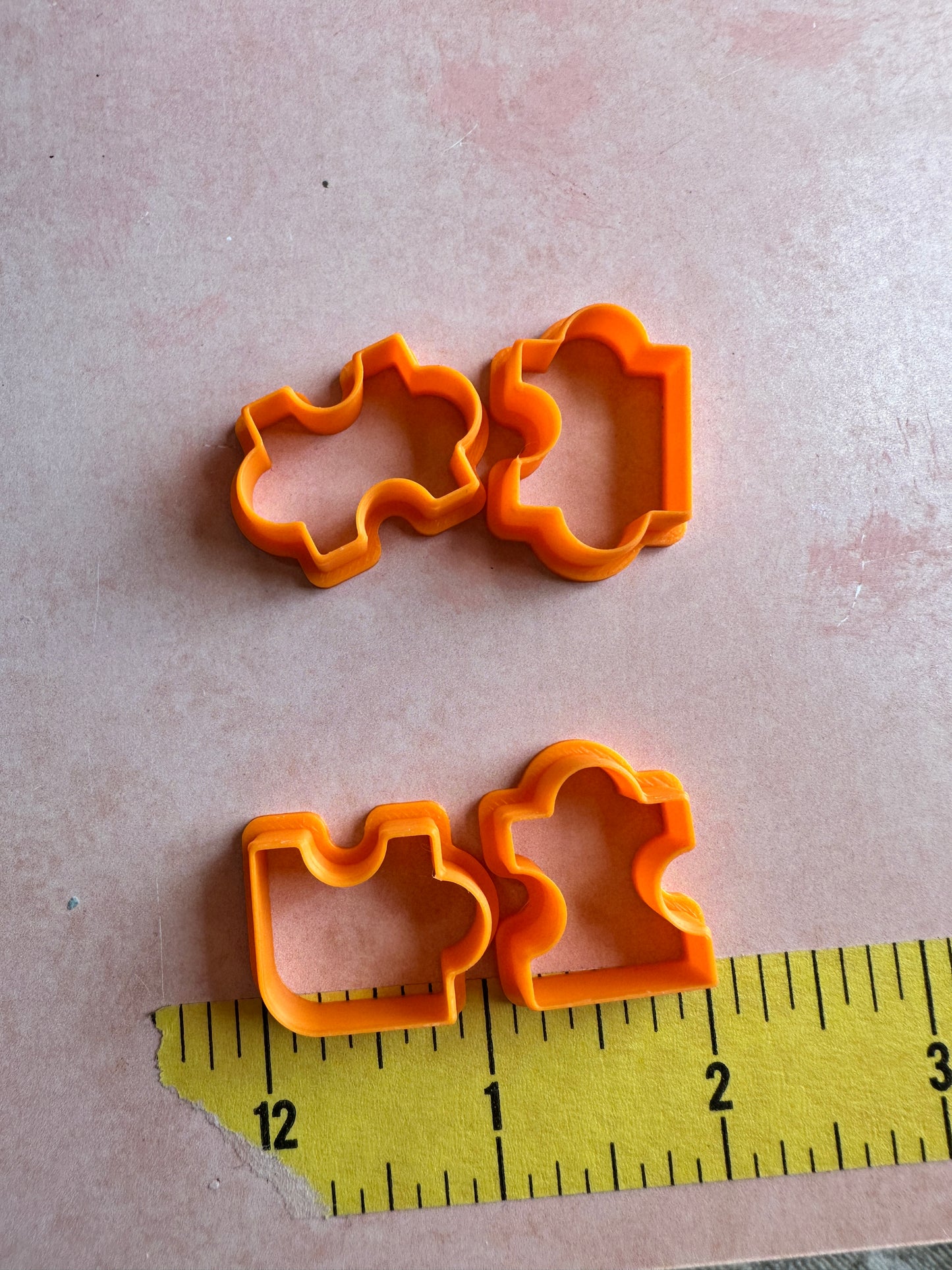 Puzzle Piece Polymer Clay Cutter Set – 4 Piece 3-Inch Interlocking Design - Create Along