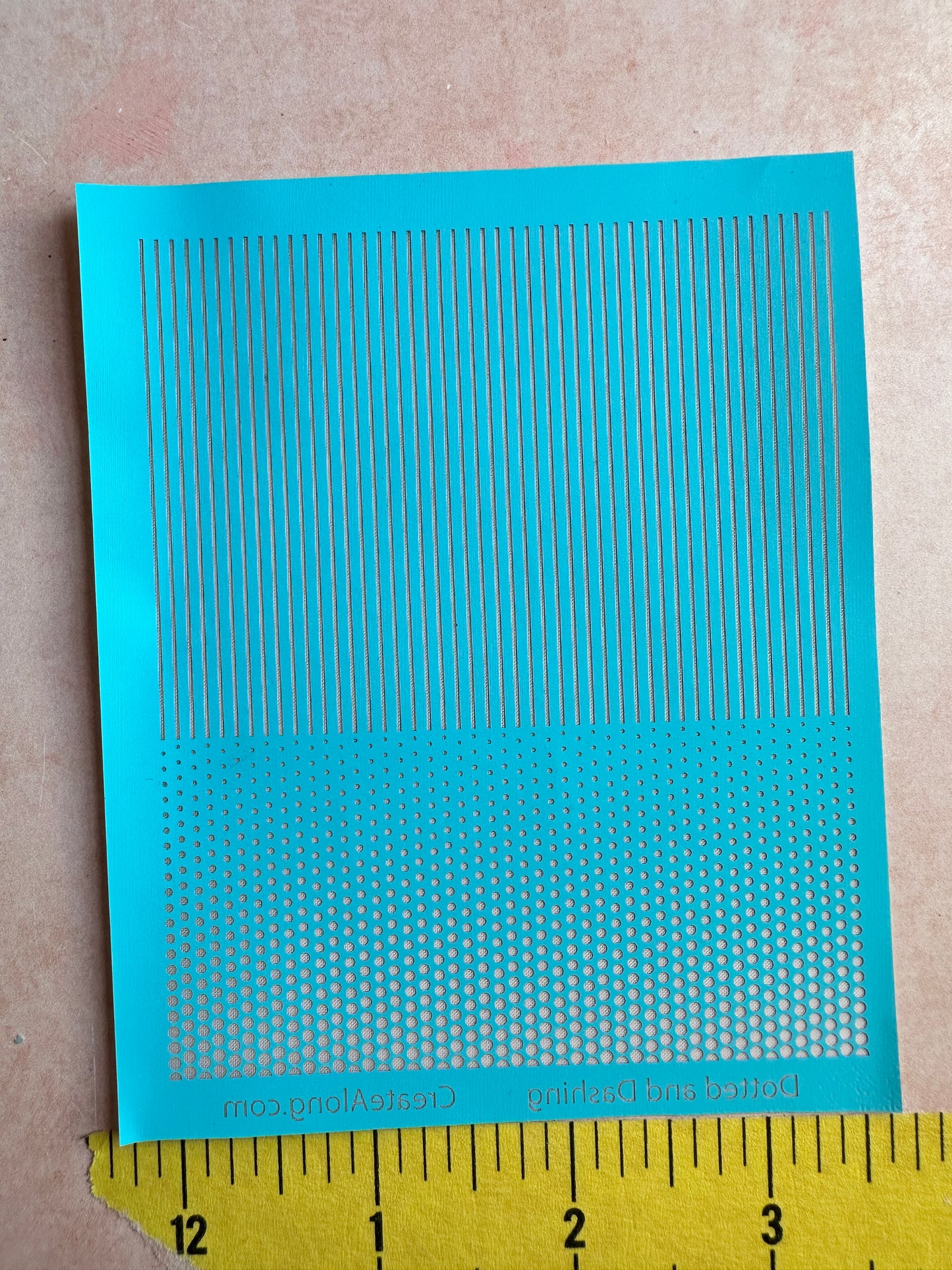 Dotted and Dashing Silkscreen – 3x4 inch Polymer Clay Pattern mesh stencil - Create Along