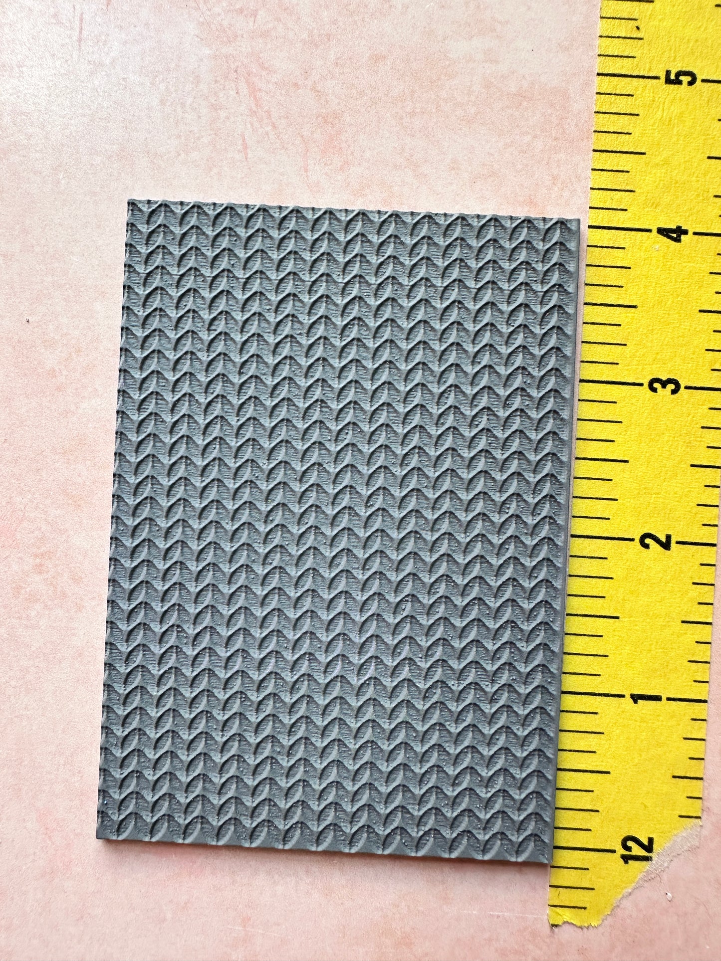 Chunky Knit pattern polymer clay texture sheet rubber stamp