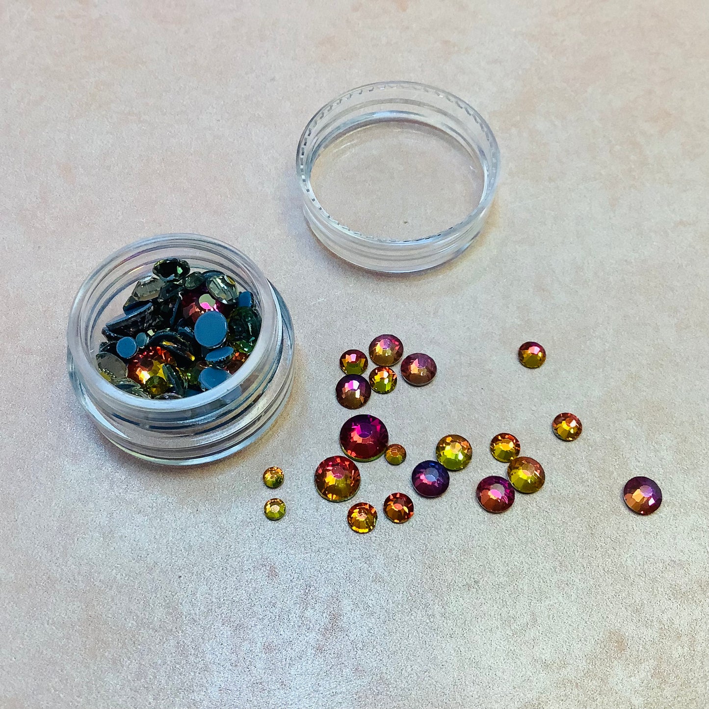 Crystal Rhinestone multi size Hot Fix bake-able glue heat set embellishment