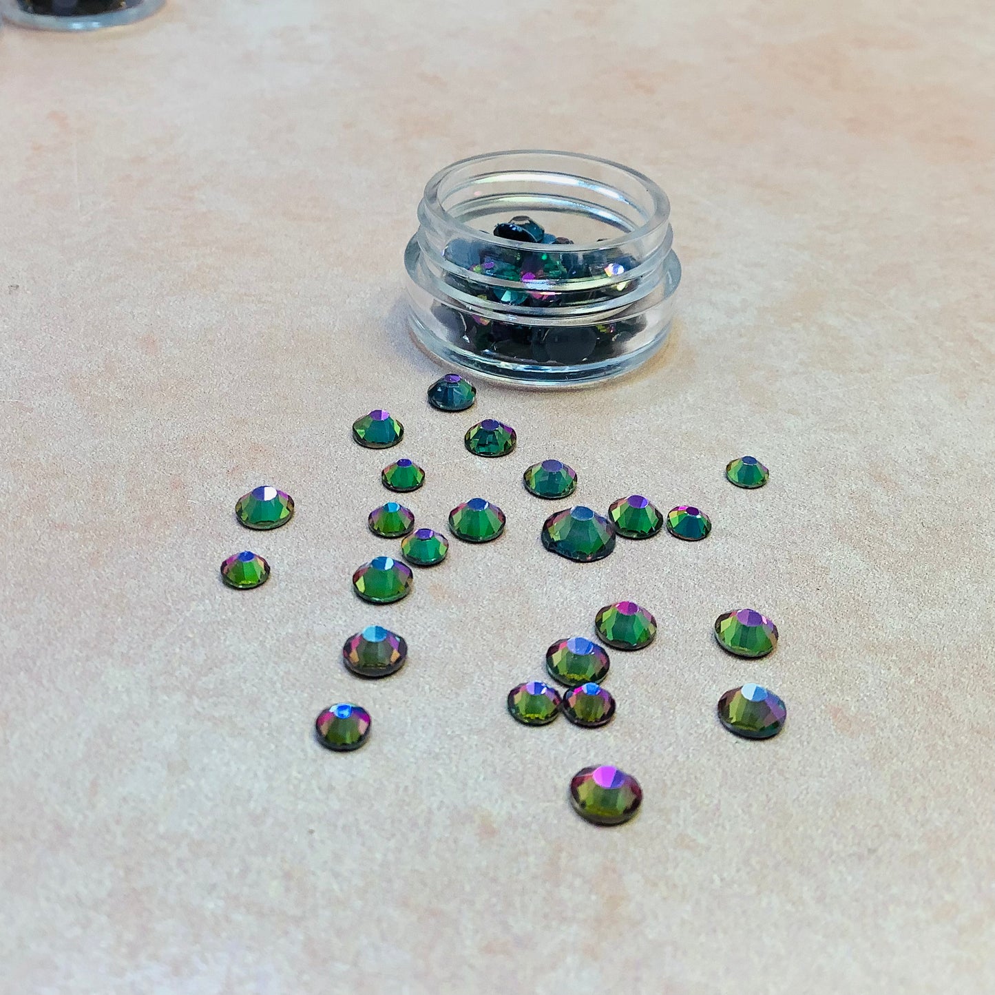 Crystal Rhinestone multi size Hot Fix bake-able glue heat set embellishment