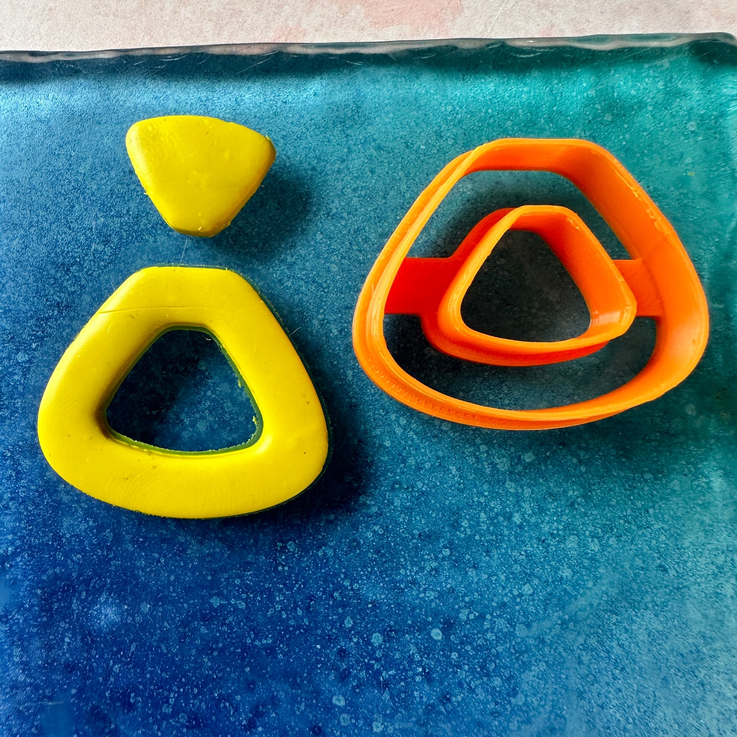 Dahlia donut and stud clay earring cutter