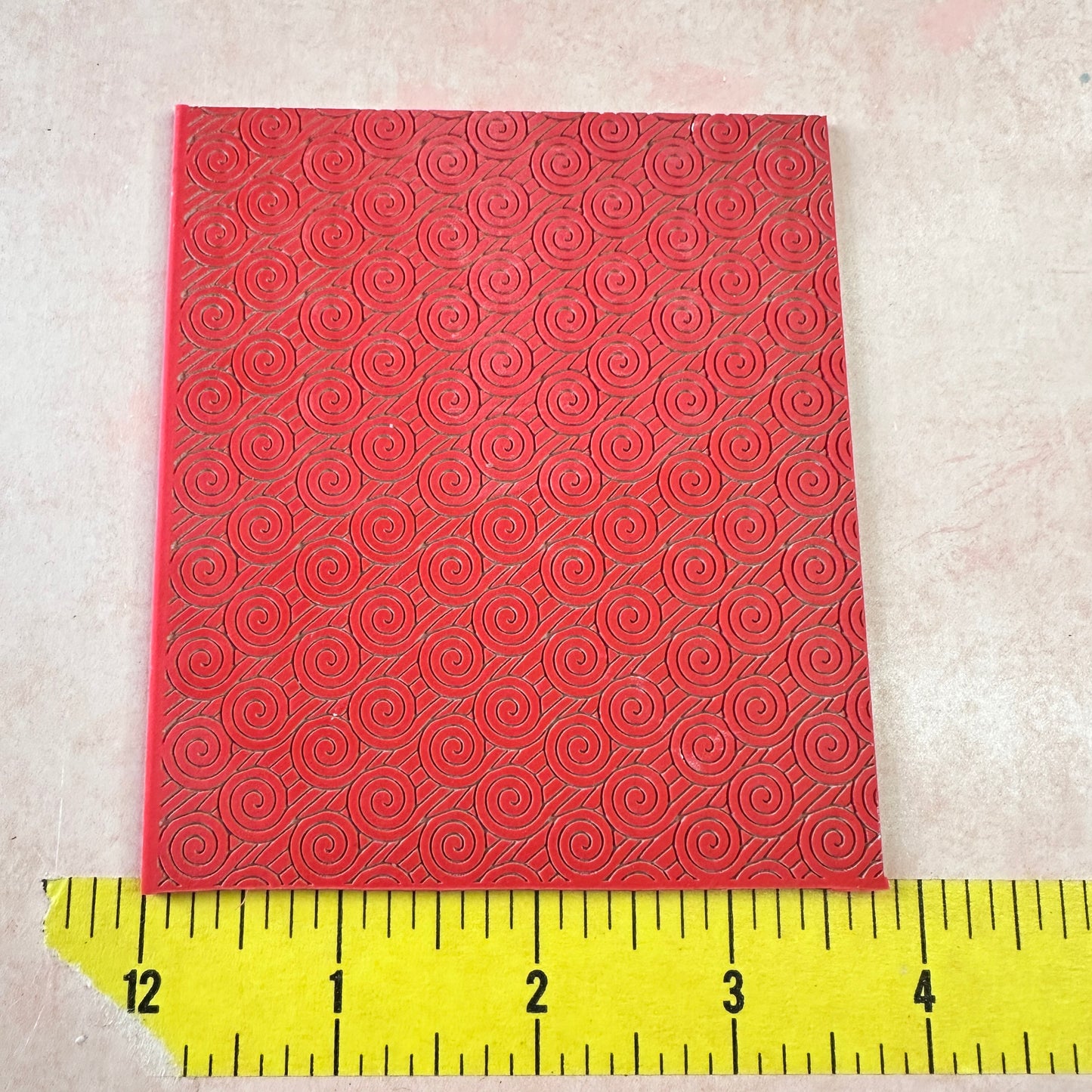 Spiral Wave | Art Deco Inspired polymer clay rubber stamp texture