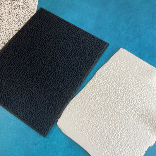 CRACKLE Leather Rubber Stamp Ink Jumbo Texture Sheet