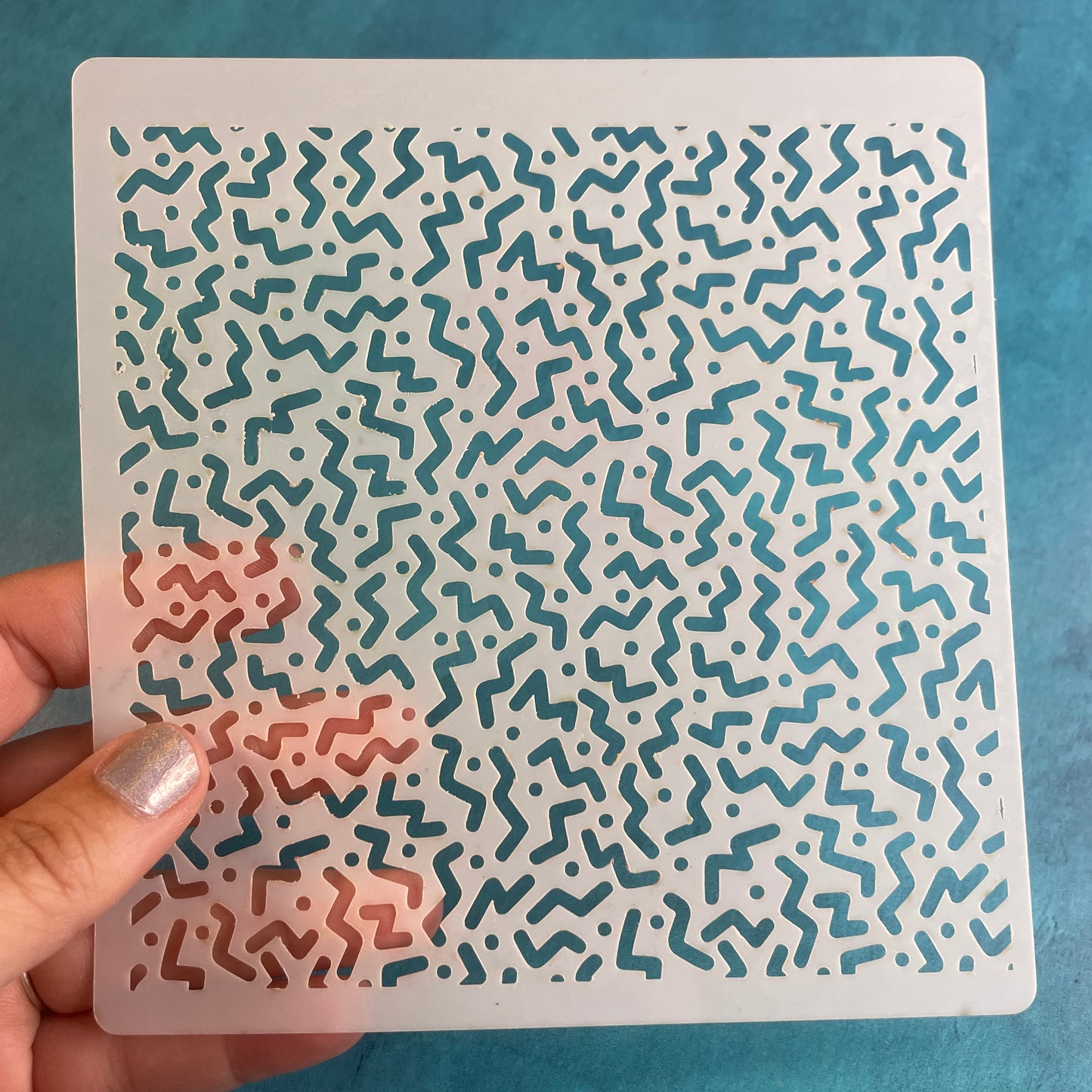 Street Art Retro Mylar Stencil texture sheets for polymer clay earrings art jewelry mixed media 80's