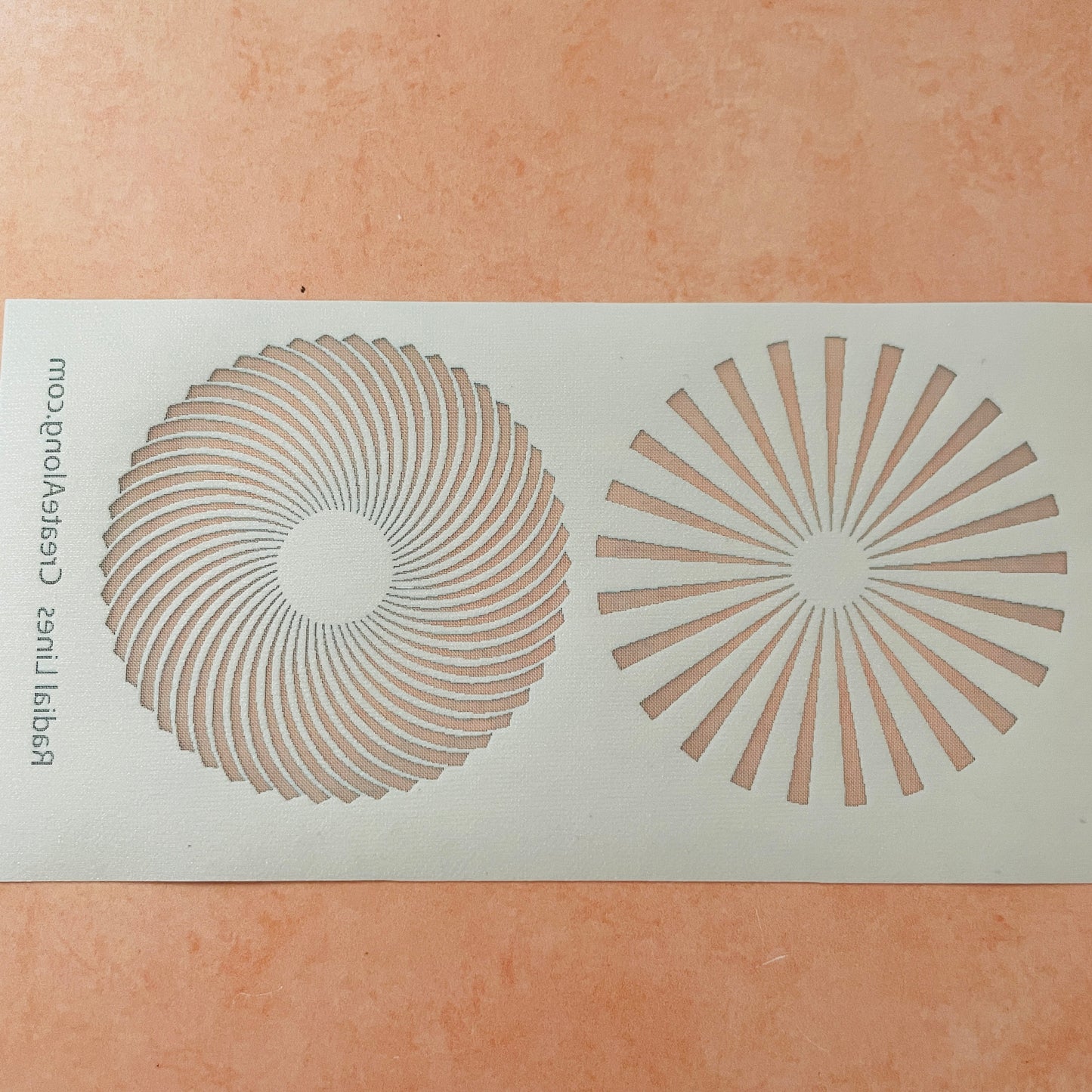 Radial Lines polymer clay silk screen stencil